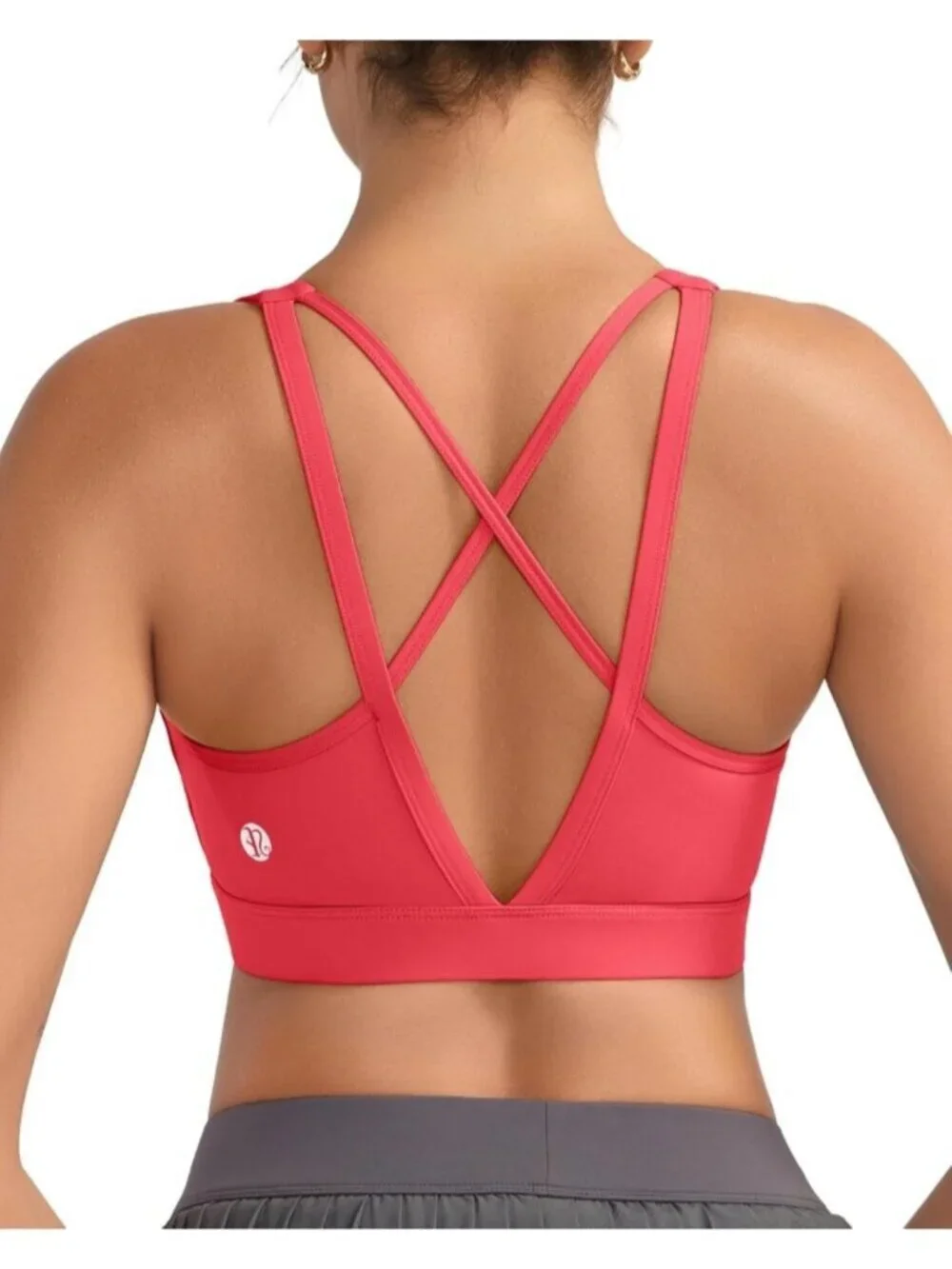 Women's Red High Impact Sports Bras for High Support Running Sports Bra